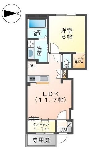 シャインテラス 103号室 間取り