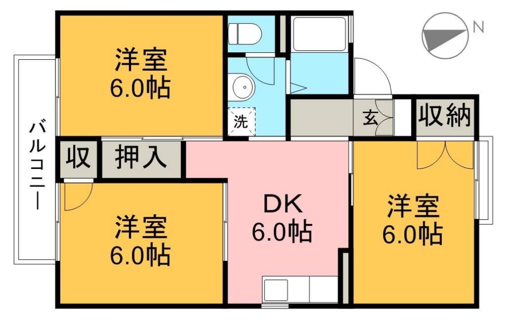 セジュール小松Ⅱ 間取り図