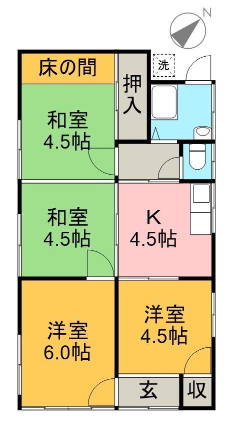 フクイ貸家 間取り図