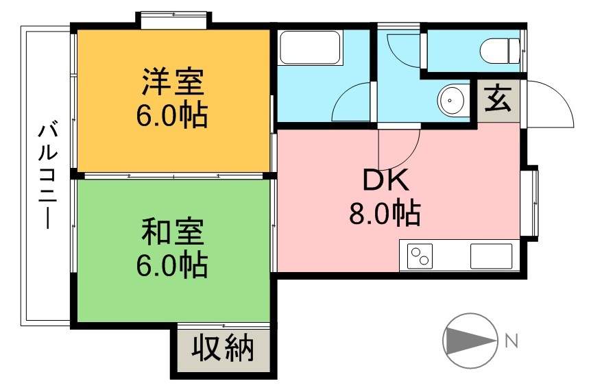 マンション第一五台山 301号室 間取り