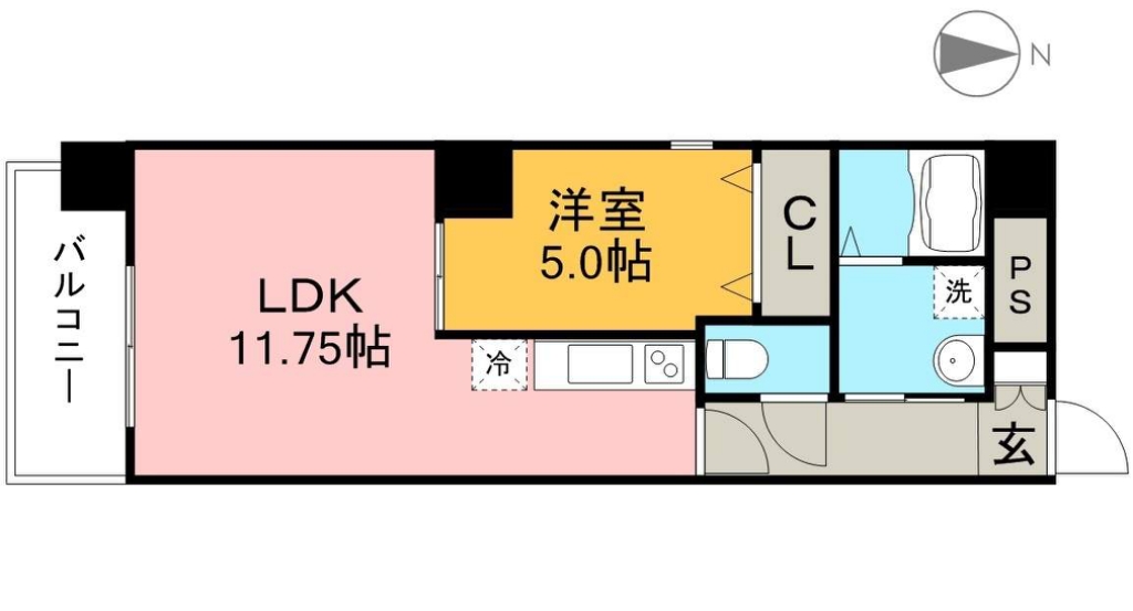 ルガーノⅠ 105号室 間取り