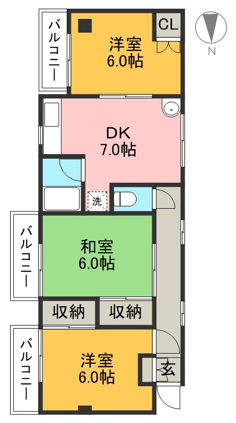 アネックス通町 201号室 間取り