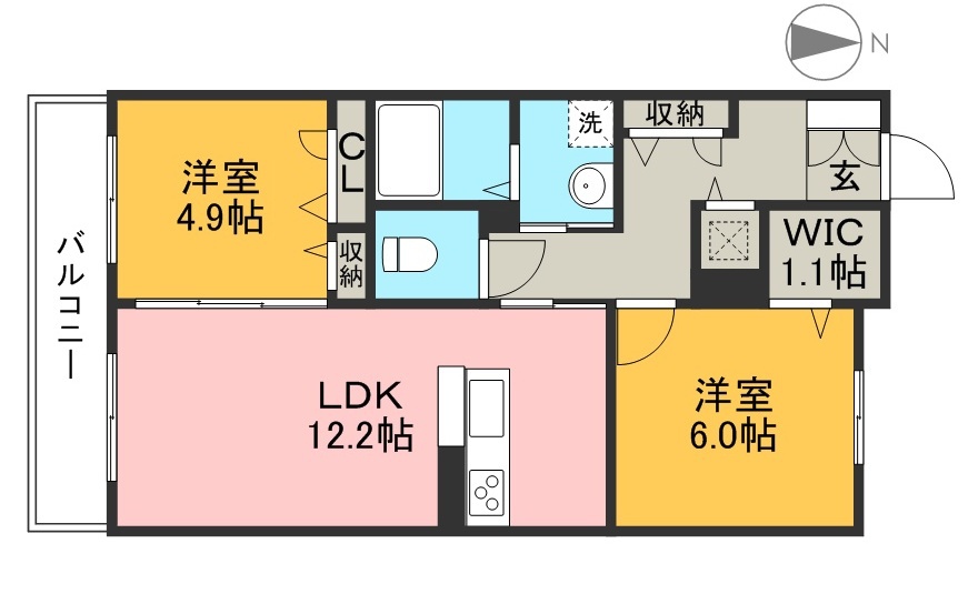 ベレオ一ツ橋 間取り図