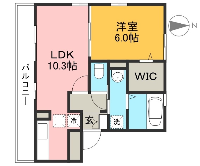 リビングタウン北川添　Ｂ棟 間取り図