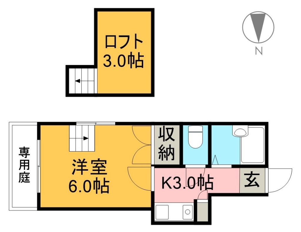 ミニミニ中久万 107号室 間取り