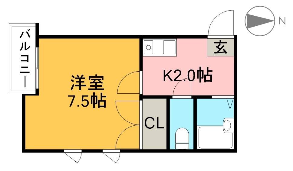 ピュアセントハウス 301号室 間取り