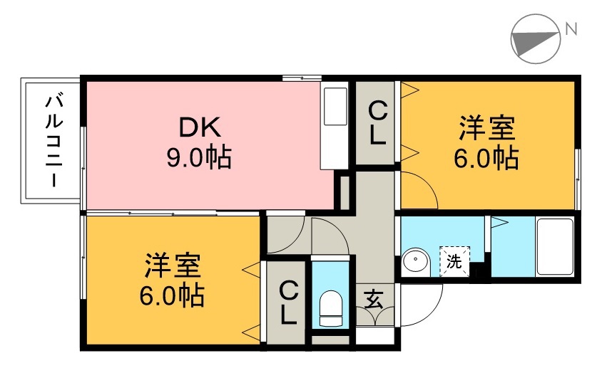 カーサ　ｏｄｅｎ 間取り図