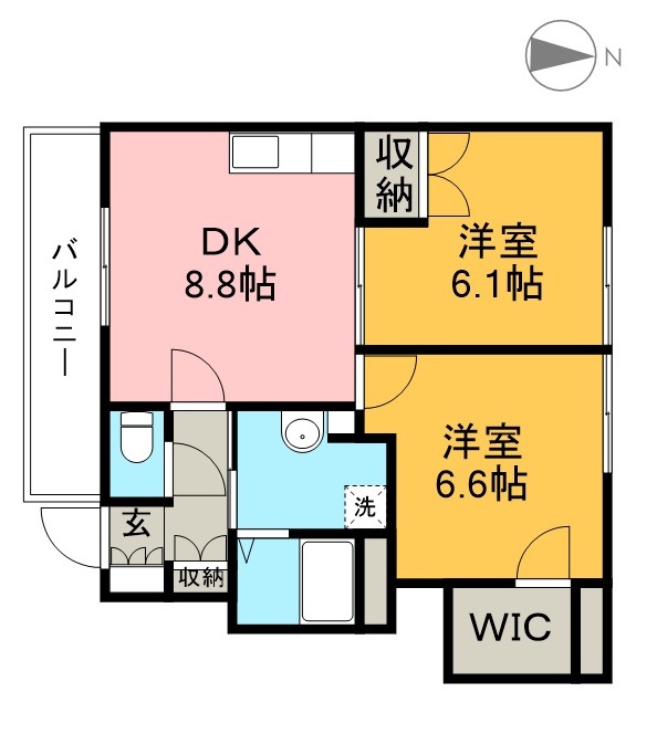 モンシェリカメリアⅢ 間取り図