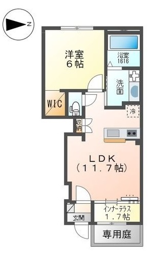 シャインテラス 102号室 間取り