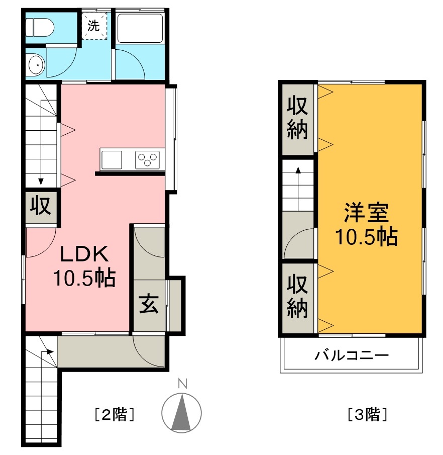 薊野中町貸家（薊野中町５－１３） 間取り図