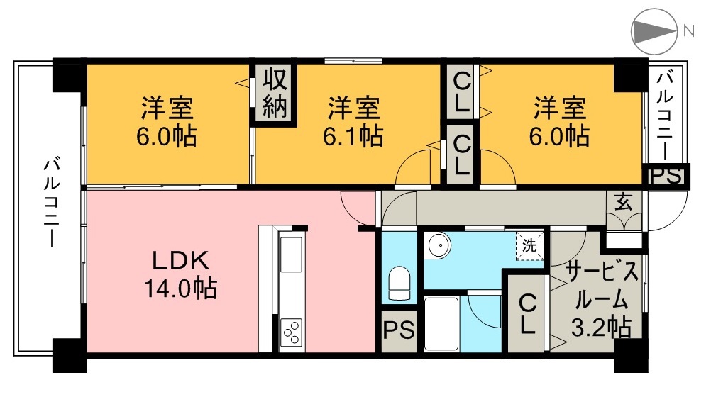 シャオリーコート 602号室 間取り