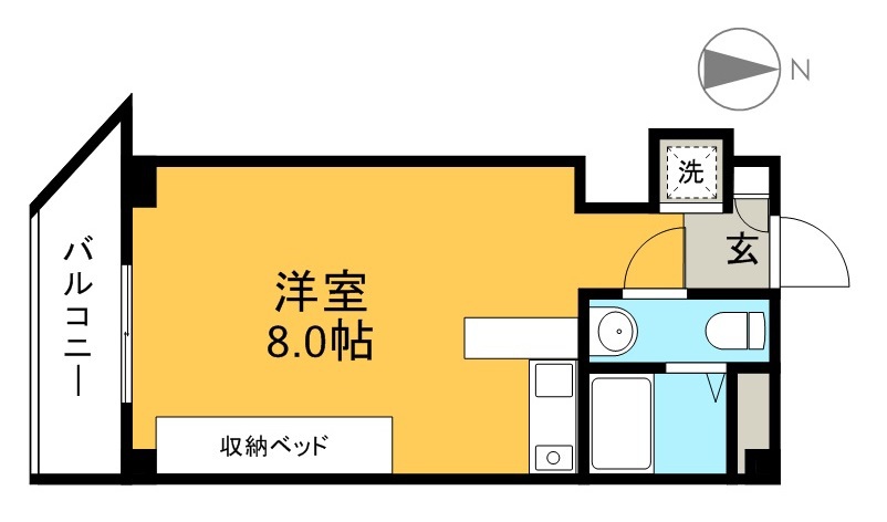 コーポ朝日Ⅱ 401号室 間取り