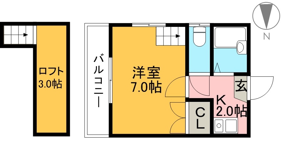 ウイズ塩田 205号室 間取り