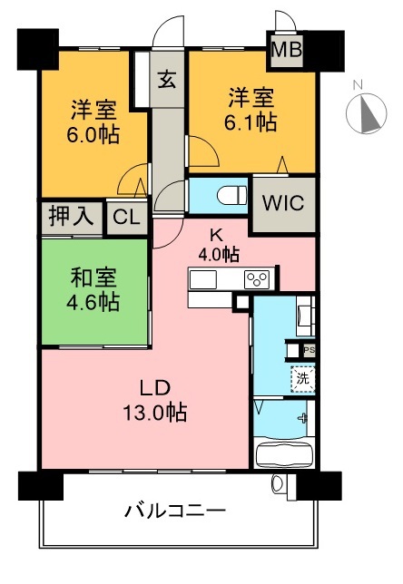 アルファステイツ城山町 間取り図