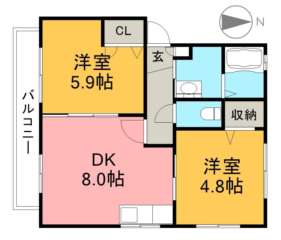 ダイヤメゾン　Ａ棟 間取り図