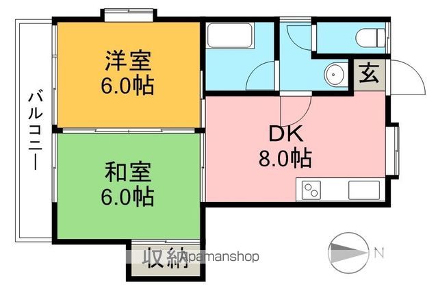 マンション第一五台山 401号室 間取り
