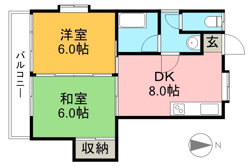 マンション第一五台山 401号室 間取り