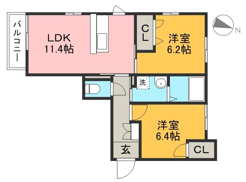 ベレオ　エクラージュ 101号室 間取り