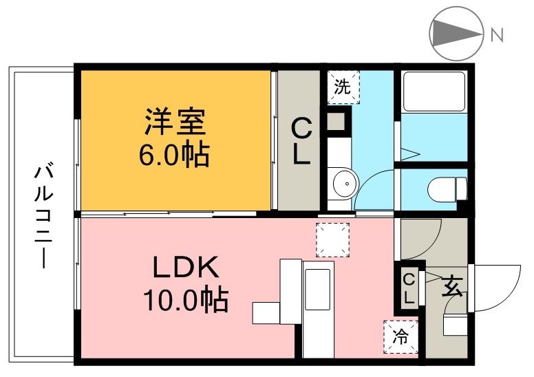 セジュール　モナリエ 103号室 間取り