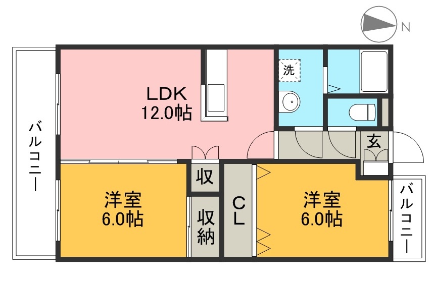 グレイスマンション 203号室 間取り