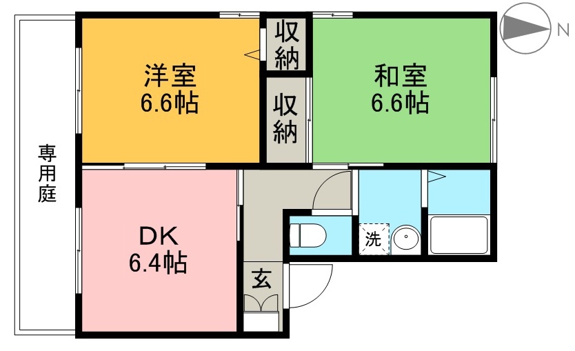 ヘリテージ雅Ⅰ　Ａ棟 103号室 間取り