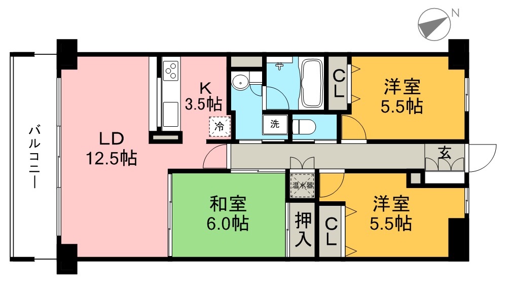 Ｆｏｒｅｓｉｇｈｔ　Ｍ 803号室 間取り