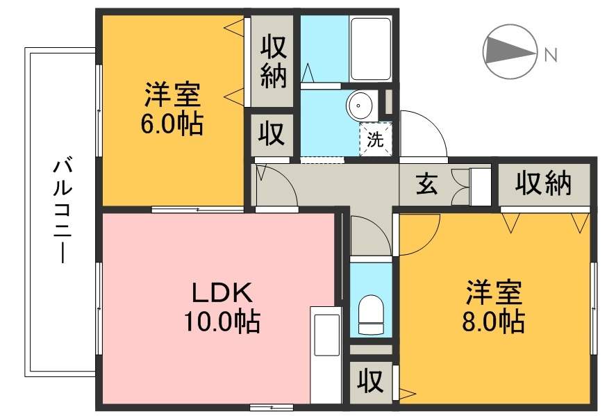 シャンポール　Ⅰ 103号室 間取り