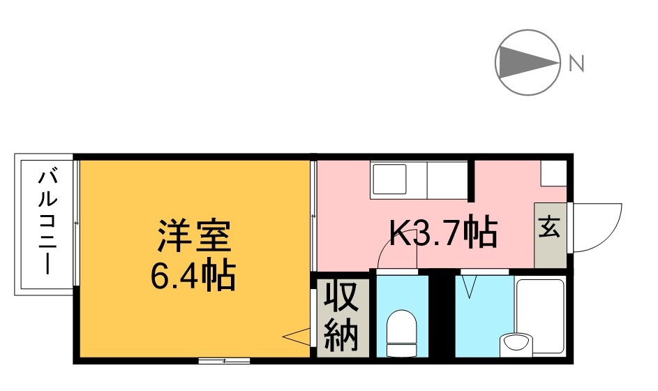 セイントアーク 201号室 間取り