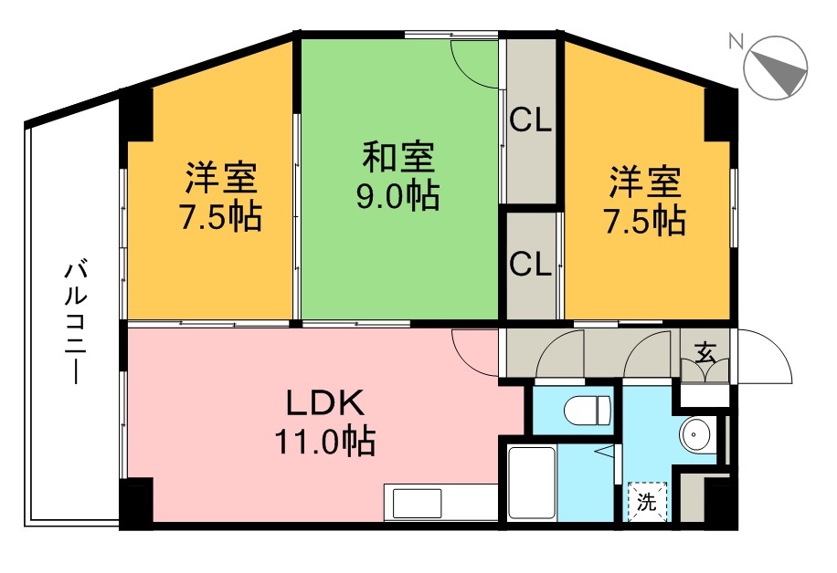 ロゼ３ 301号室 間取り