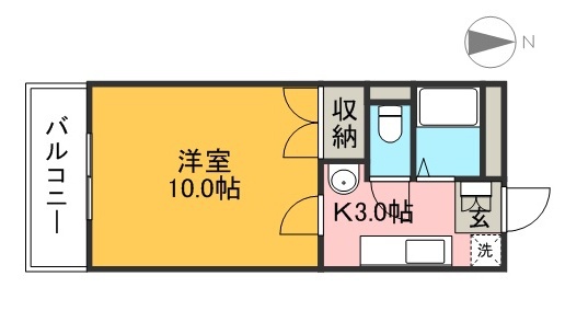 カートルセゾン 203号室 間取り