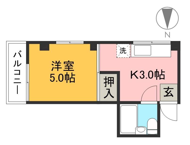 太陽舎ビル 305号室 間取り