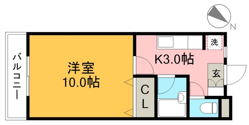 アシェル 202号室 間取り