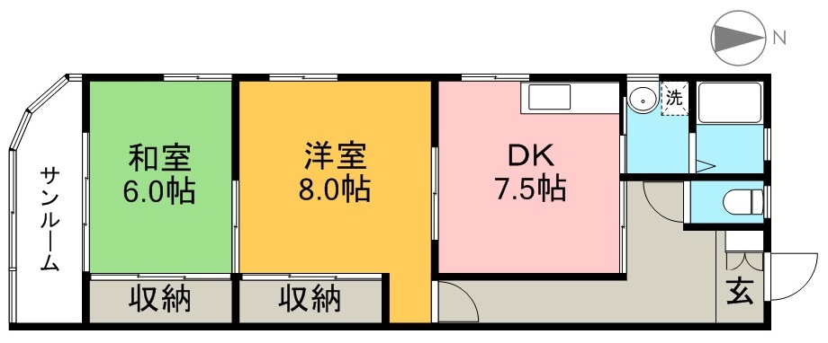 ＹＡＭＡＳＡＫＩビル 201号室 間取り