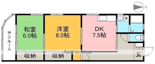 ＹＡＭＡＳＡＫＩビル 201号室 間取り