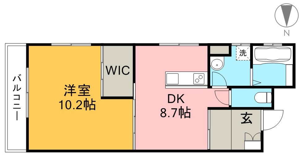 クレオ 401号室 間取り