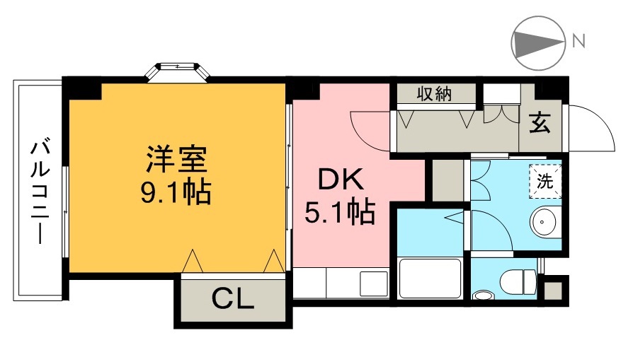 すばる 205号室 間取り