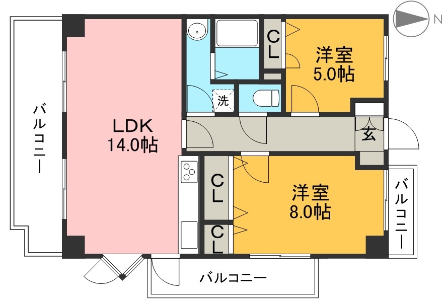 プレステージ 101号室 間取り