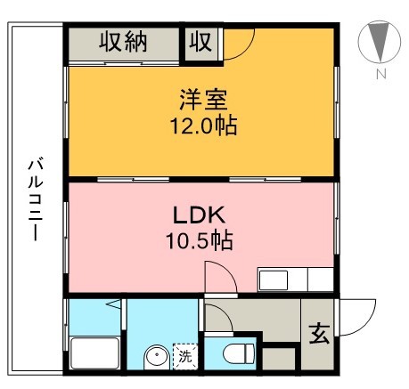 コーポ山﨑（北高見町） 603号室 間取り