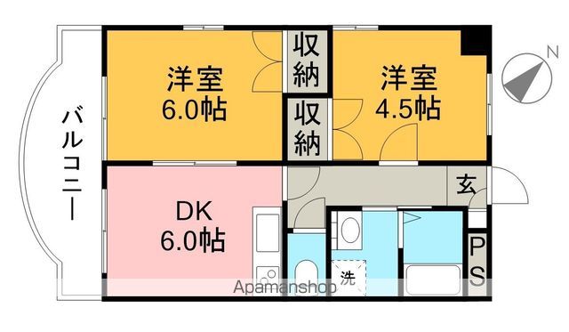 カームリヴ 801号室 間取り