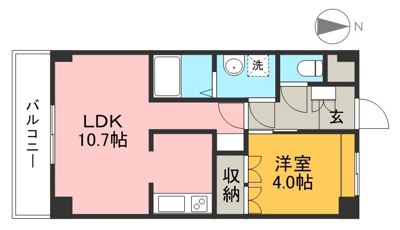 グランディール・城山Ⅱ 105号室 間取り