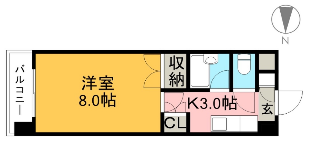 ジョイフル薊野 308号室 間取り