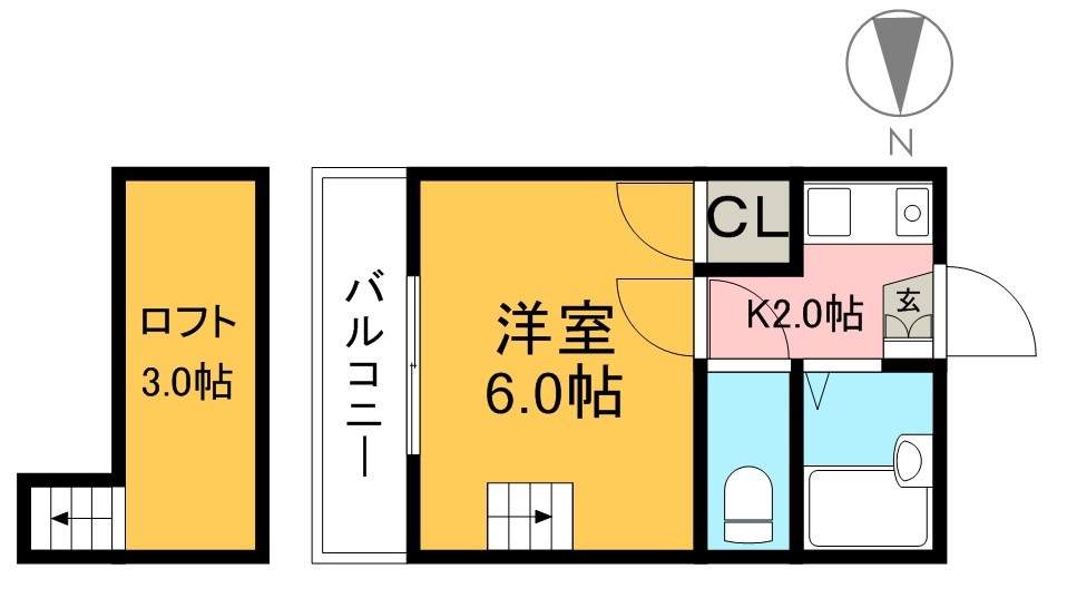 ウイズハウス伊勢崎 205号室 間取り