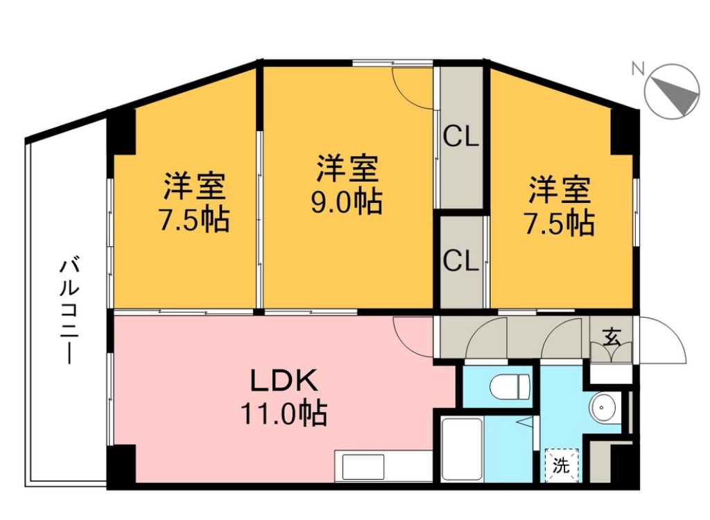 ロゼ３ 801号室 間取り