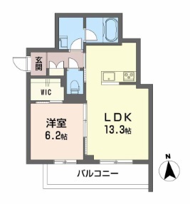 ベレオ　クレマティス 303号室 間取り