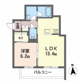 ベレオ　クレマティス 203号室 間取り