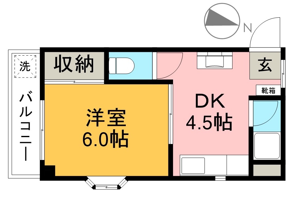 シティーライフ比島 206号室 間取り