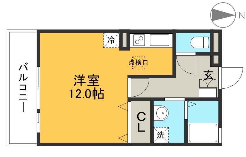 イレブンハウス 103号室 間取り