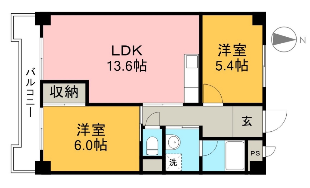 コーポ山崎（高須新町） 405号室 間取り