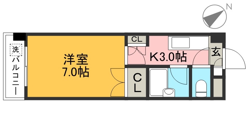 ジョイフル若草 208号室 間取り