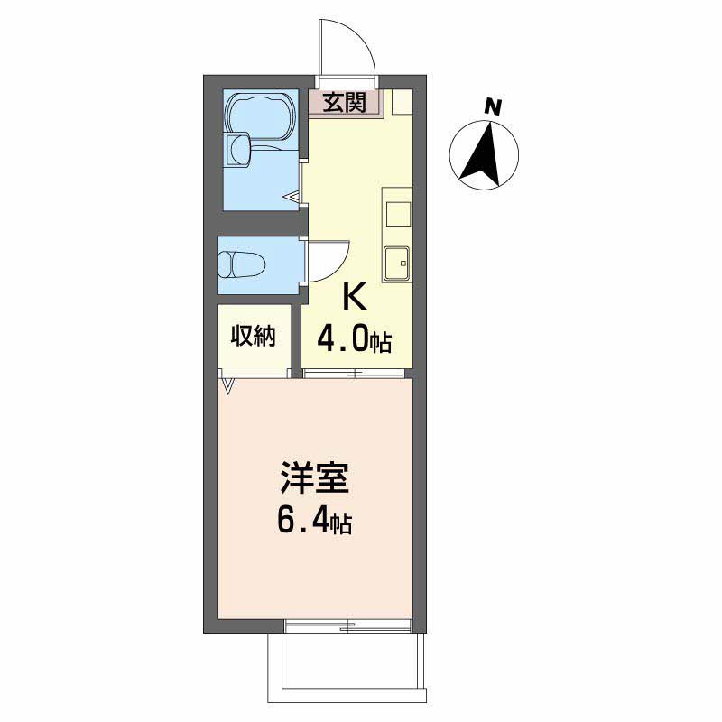 アメニティ土居　Ｂ棟 202号室 間取り